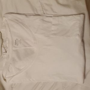 White old navy boyfriend shirt